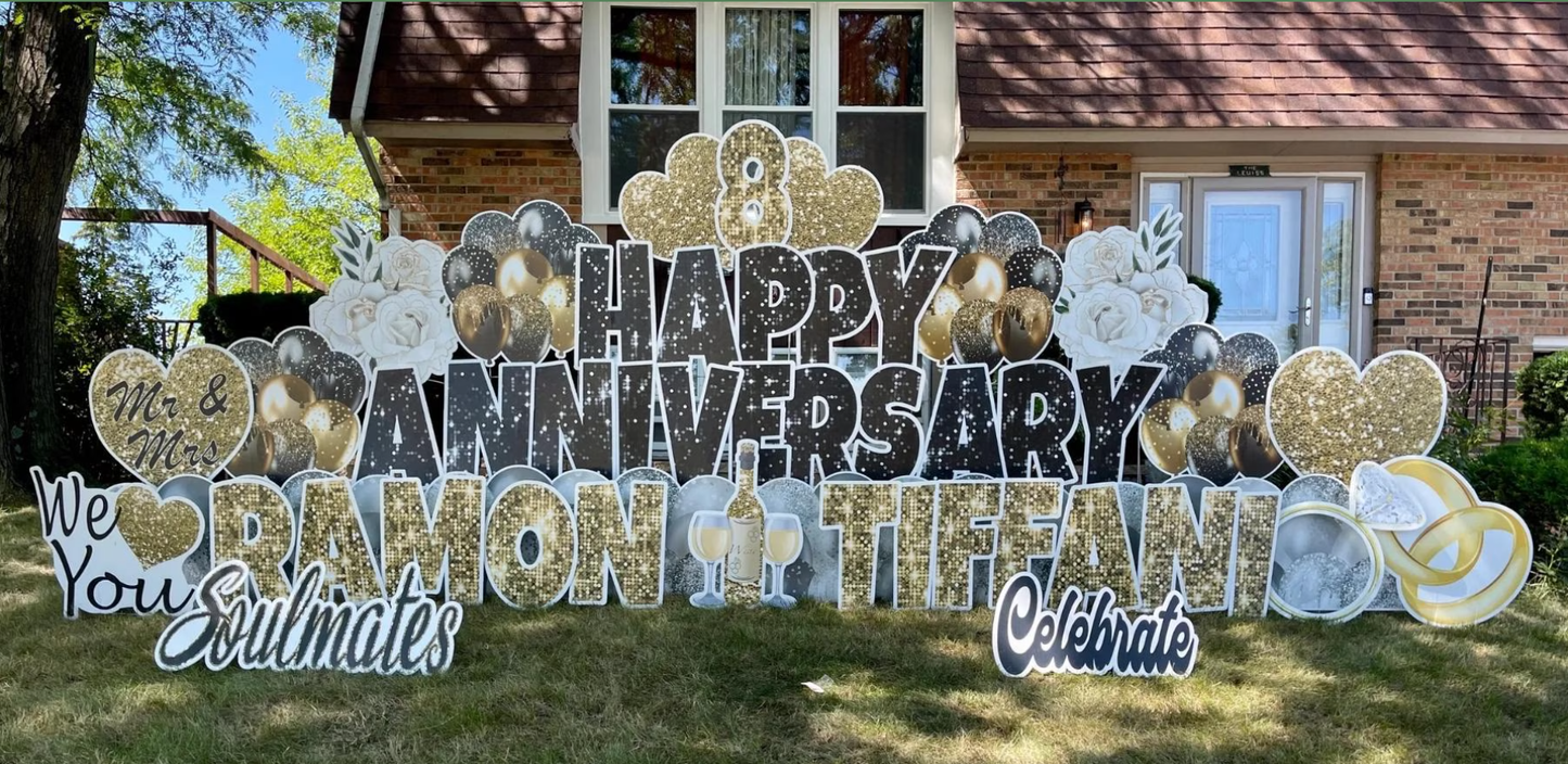 Birthday Yard Sign design, Anniversary outdoor sign, Birthday Banner , Birthday Yard Sign, Anniversary Sign, Happy Anniversary Banner