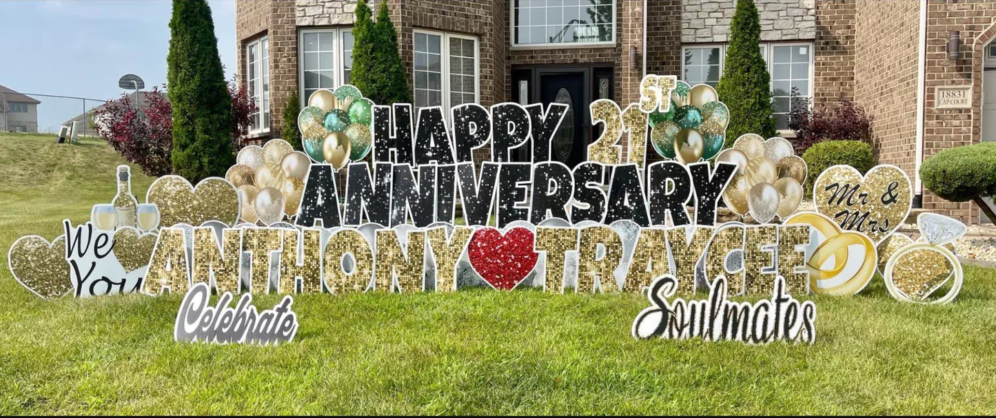 Birthday Yard Sign design, Anniversary outdoor sign, Birthday Banner , Birthday Yard Sign, Anniversary Sign, Happy Anniversary Banner